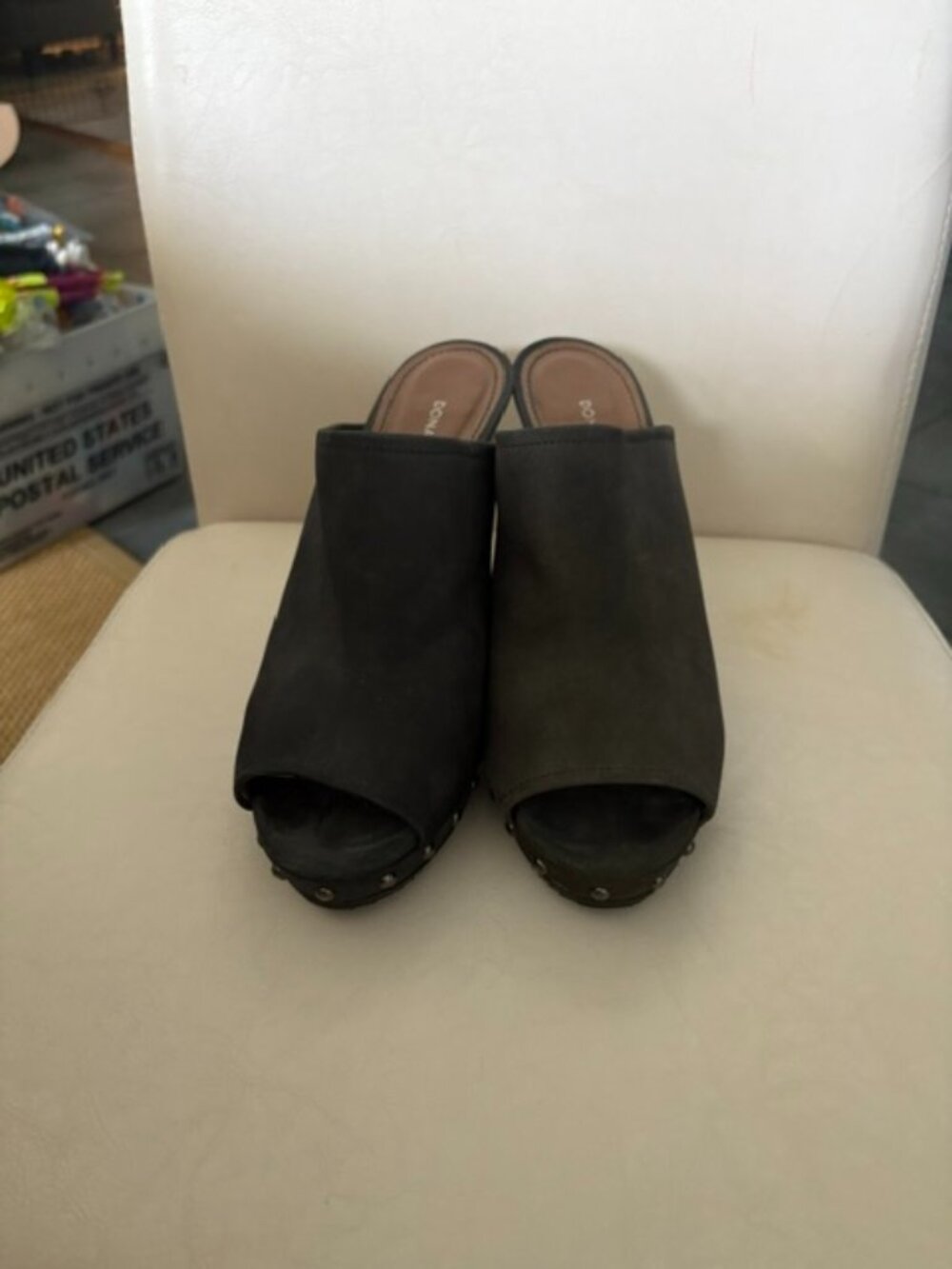 Donald Pliner Black Mules
